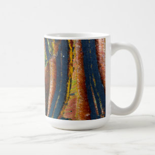 トラの目のカラフルな抽象画 コーヒーマグカップ