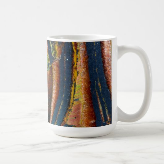 トラの目のカラフルな抽象画 コーヒーマグカップ (右)