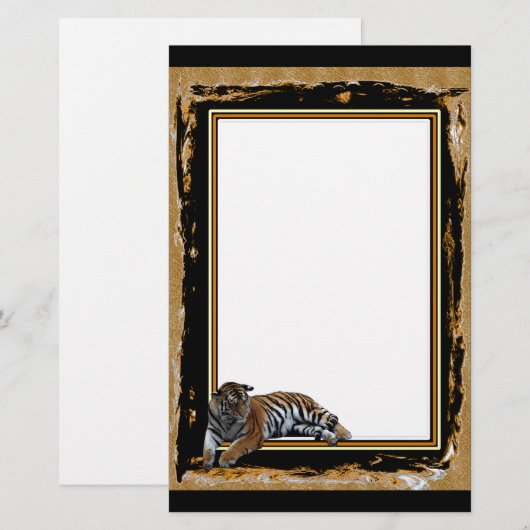 トラの紙 便箋 (正面/裏面)