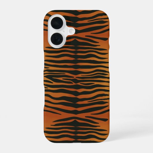トラの縞模様 iPhone 16ケース (裏面)