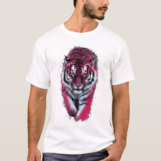 トラの肖像、動物のグラフィックTシャツ Tシャツ