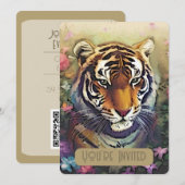 トラの花 招待QRコード 招待状 (正面/裏面)