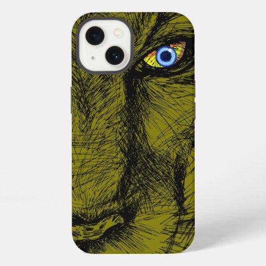 トラの視線 iPhoneケース (裏面)