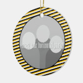 トラの足のプリントの写真フレームはとの縞で飾ります セラミックオーナメント (左)