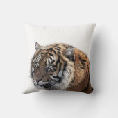 トラの野生のアフリカのジャングル動物の写真 クッション (裏面)