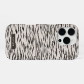 トラの野生動物の皮の模様 iPhoneケース (裏面横)