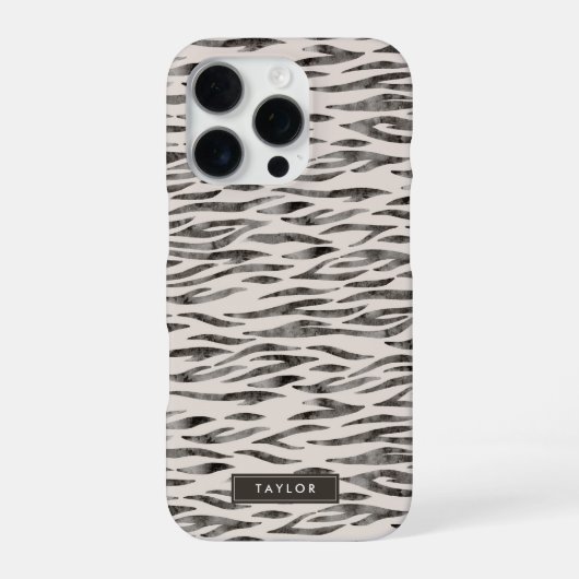 トラの野生動物の皮の模様 iPhoneケース (裏面)