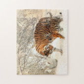 『トラの雪』 ジグソーパズル (縦)