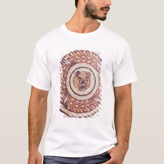 トラの頭部、ローマのモザイク、早い4世紀 Tシャツ (正面)