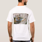 トラの顔のワイシャツ Tシャツ (裏面)