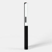トラの顔の黒白チェック iPhoneケース (右側面)