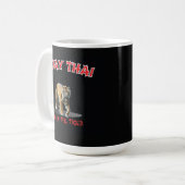 トラの黒のマグのムエタイの方法 コーヒーマグカップ (正面左)
