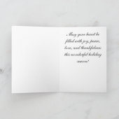 トラの"雪の天使"の休日カード シーズンカード (内部)