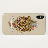 トラのBohoのスタイルのポートレート Case-Mate iPhoneケース (裏面(横))
