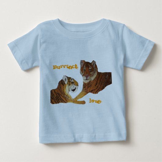 トラのPurrfect愛 ベビーTシャツ (正面)