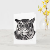 トラはメッセージカードを注目します カード (黄色い花)