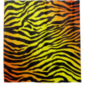 トラは縞で飾ります シャワーカーテン (正面)