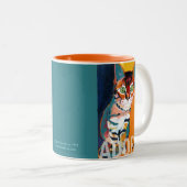 トラはRonの焼跡によってマグを採用します ツートーンマグカップ (正面右)