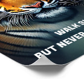 トラやる気を起こさせるアート ポスター (角)