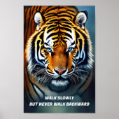 トラやる気を起こさせるアート ポスター (正面)