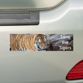 トラを救って下さい バンパーステッカー (車上)