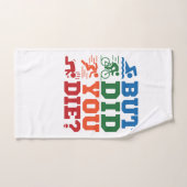 トライアスおもしろいロンで自転車で泳いで死ん走だ ハンドタオル (ハンドタオル)