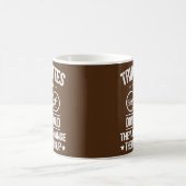 トライアスおもしろいロンデザインメンズ女子トリアスリートが泳ぐ コーヒーマグカップ (中央)