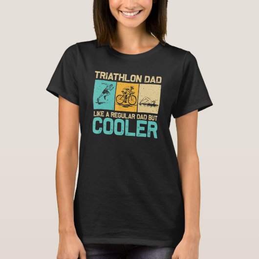 トライアスおもしろいロンデザイン男性へパパスイムバイ走T Tシャツ (正面)