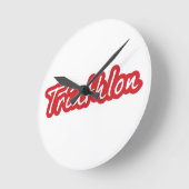 トライアスカッコいいロンデザイン ラウンド壁時計 (傾斜)