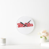 トライアスカッコいいロンデザイン ラウンド壁時計 (ホーム)