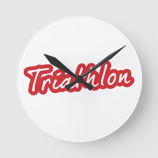 トライアスカッコいいロンデザイン ラウンド壁時計 (正面)