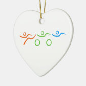 トライアスカッコいいロン及びユニークデザイン セラミックオーナメント (左)