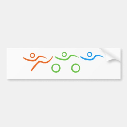 トライアスカッコいいロン及びユニークデザイン バンパーステッカー (正面)