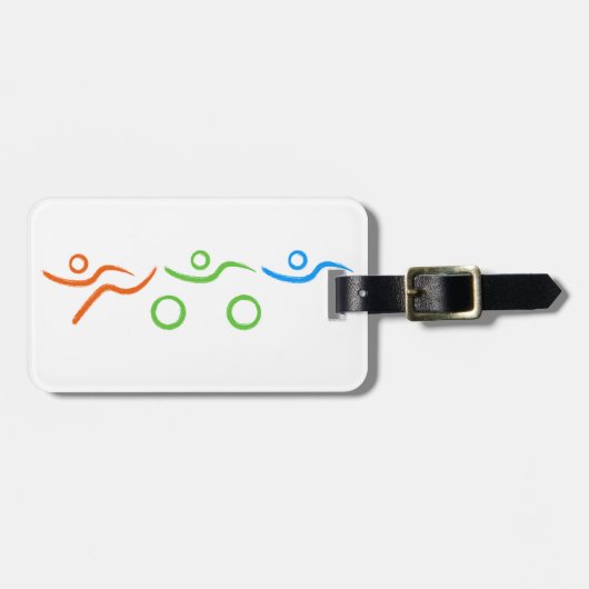 トライアスカッコいいロン及びユニークデザイン ラゲッジタグ (正面横)