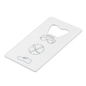 トライアスカッコいいロン新デザイン クレジットカード栓抜き (正面アングル)