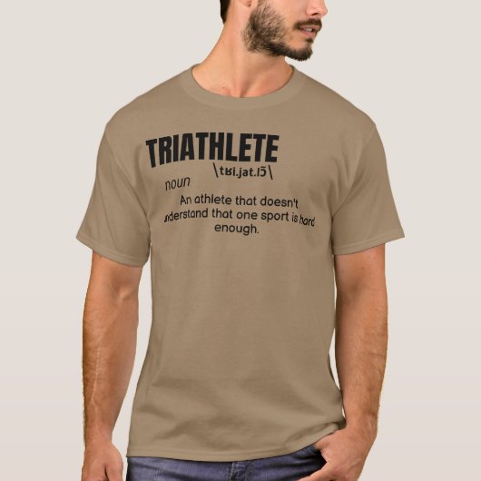 トライアスリートの定義 引用 楽しいアスリート ビンテージ Tシャツ (正面)