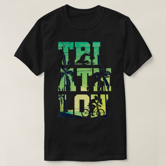 トライアスリートバイクギフト走サマートライアスロン Tシャツ (デザイン正面)