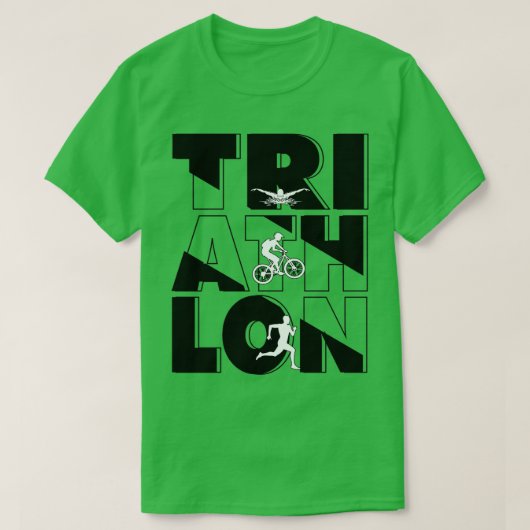 トライアスレントライアスロンイベント走バイクスイム Tシャツ (デザイン正面)