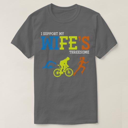 トライアスロンおもしろい選手 Tシャツ (デザイン正面)