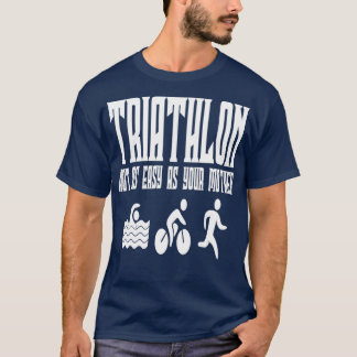 トライアスロンお母さんほど簡単ではない Tシャツ