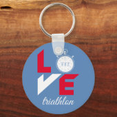 トライアスロンが大好き キーホルダー (正面)