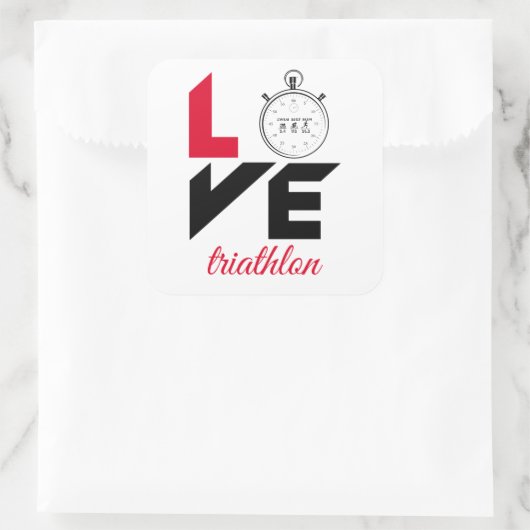 トライアスロンが大好き スクエアシール (バッグ)