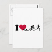 トライアスロンが大好き ポストカード (正面/裏面)