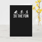 トライアスロンが贈り物を3種目の耐久スポーツ カード (黄色い花)