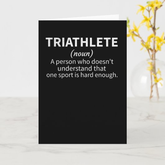 トライアスロンが贈り物を3種目の耐久スポーツ カード (黄色い花)