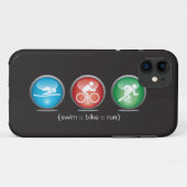 トライアスロンによって水泳バイク走られるiPhone 5の場合(白い) Case-Mate iPhoneケース (裏面(横))