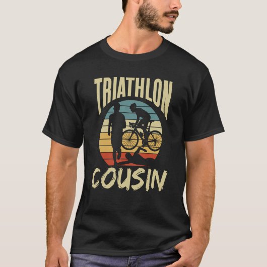 トライアスロンのいとこスポーツ選手 Tシャツ (正面)