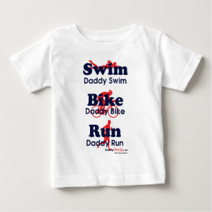 トライアスロンのお父さん ベビーTシャツ