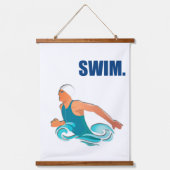 トライアスロンのアート – スイムバイクデコ走アやる気を起こさせるー 吊り下げ型タペストリー (正面)