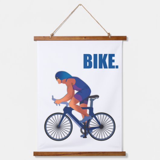 トライアスロンのアート – スイムバイクデコ走アやる気を起こさせるー 吊り下げ型タペストリー (正面2)
